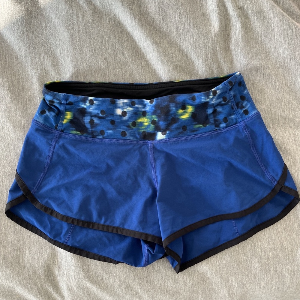 LuluLemon blue running shorts